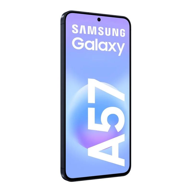 Celular Samsung A57 5G 256GB 8GB RAM cámara 50MP dark blue frontal oblicuo