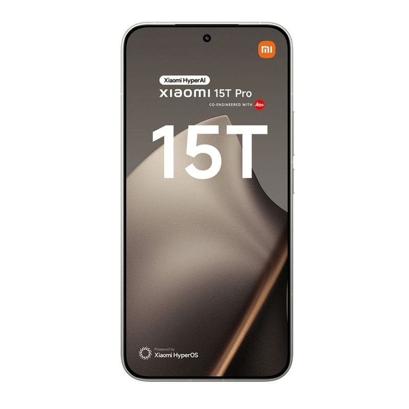 Celular Xiaomi 15T Pro 512GB 12GB RAM cámara 50MP gris 5G frontal