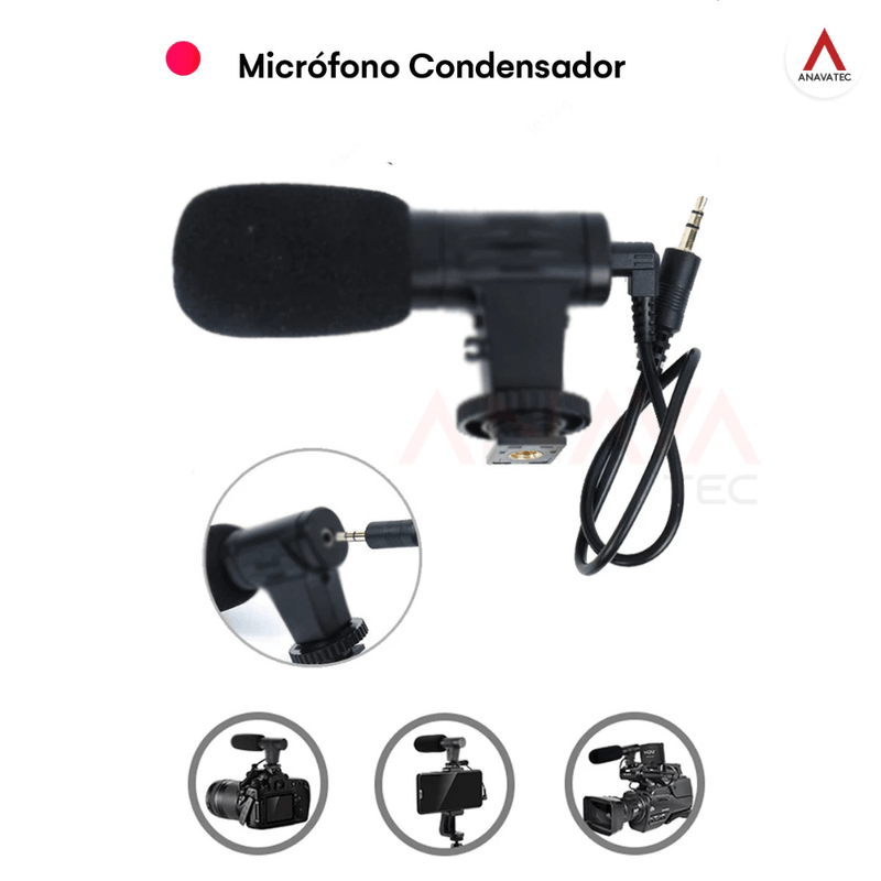 Kit de grabación KREED AY-49 negro micrófono con espuma