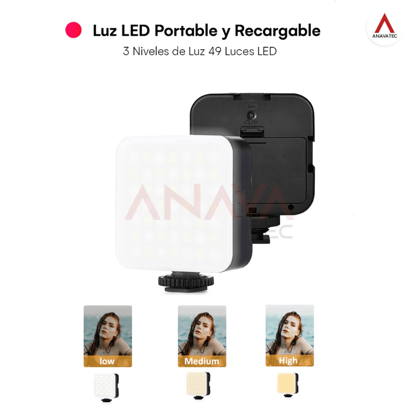 Kit de grabación KREED AY-49 negro luz LED recargable