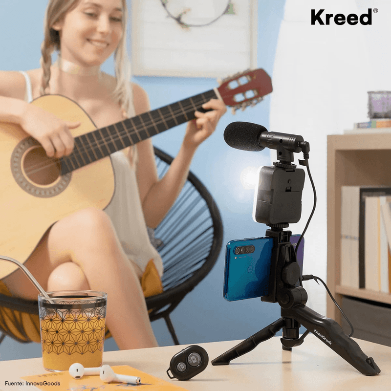 Kit de grabación KREED AY-49 negro para videos musicales