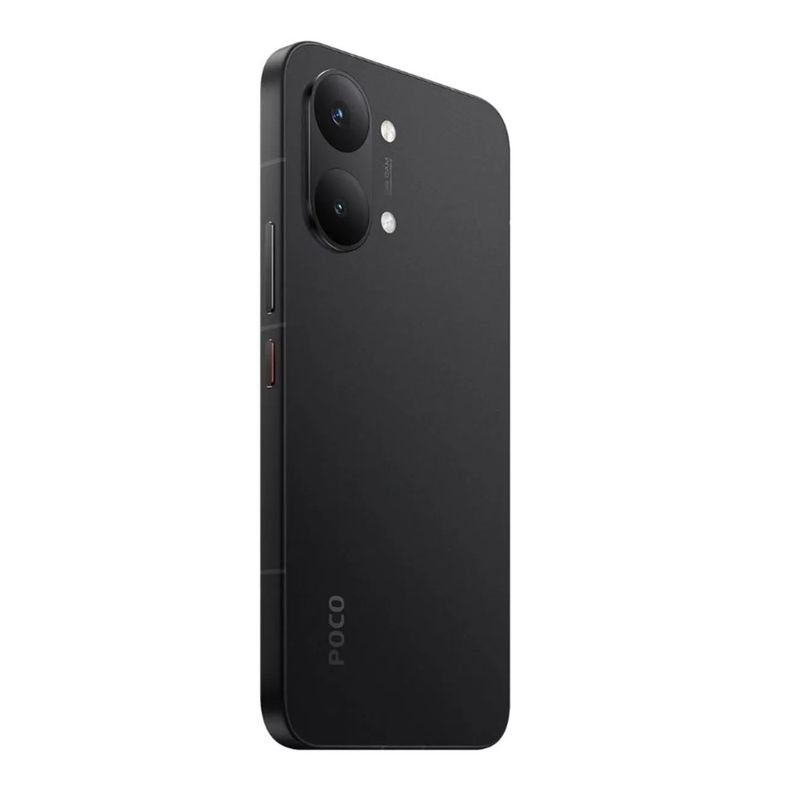 Celular Poco X8 Pro Max 512GB 12GB RAM cámara 50MP negro frontal oblicuo