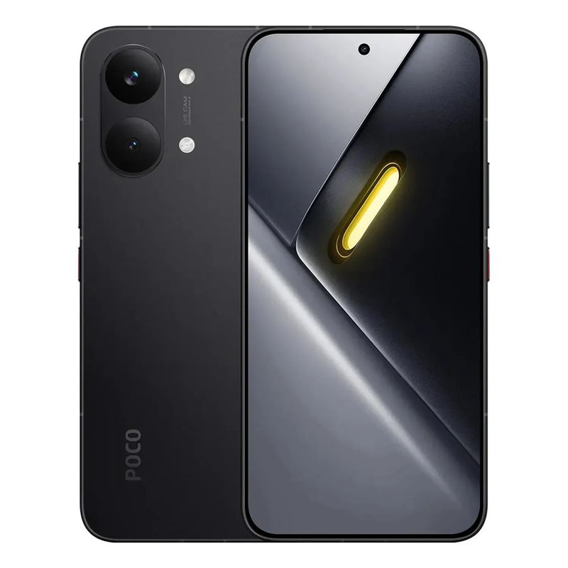 Celular Poco X8 Pro Max 512GB 12GB RAM cámara 50MP negro frontal