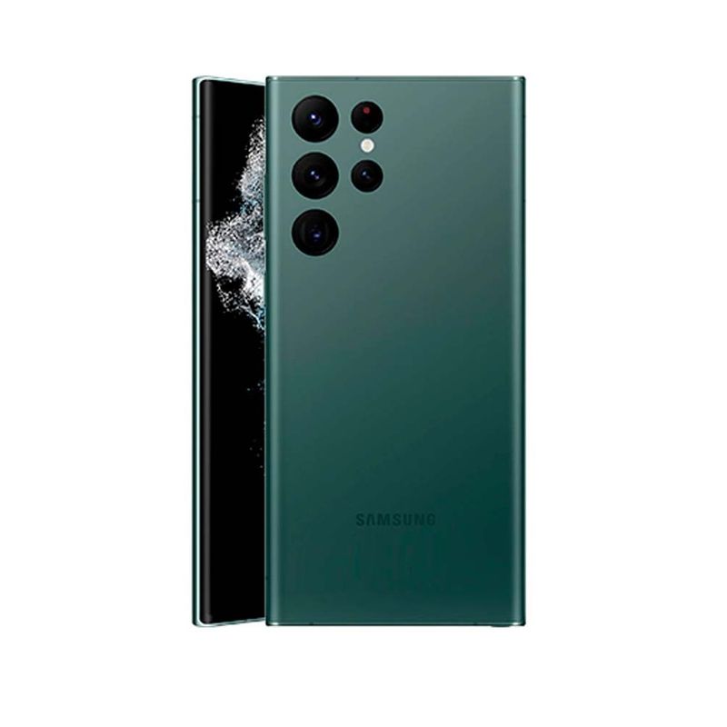 Celular Samsung S22 Ultra 512GB 12GB cámara 108MP verde frontal