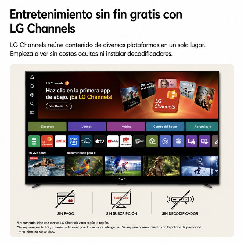 Smart TV LG 75 pulgadas 4K Nano UHD 2026