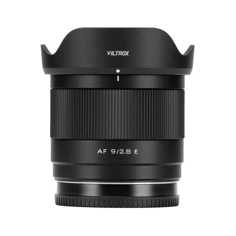Lente Viltrox AF 9mm f/2.8 ultra gran angular para Sony E vista lateral