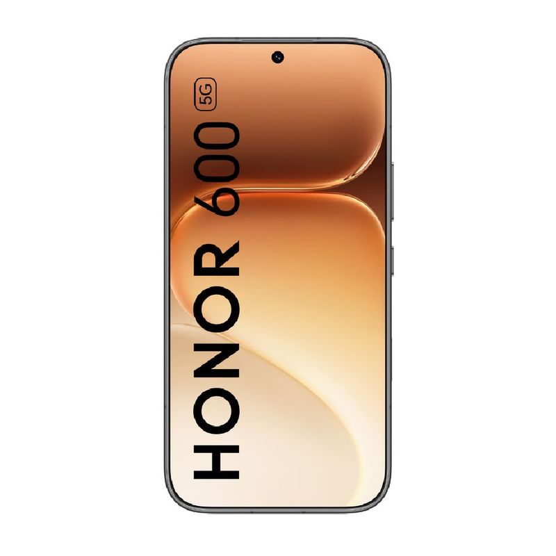 Celular Honor 600 512GB negro + Smartwatch Honor Choice 2i frontal celular