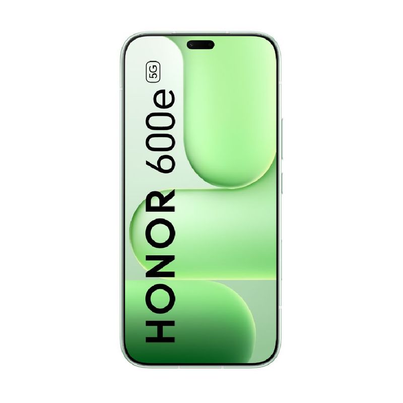 Celular Honor 600E 512GB verde, batería 6520 mAh e IP66 frontal