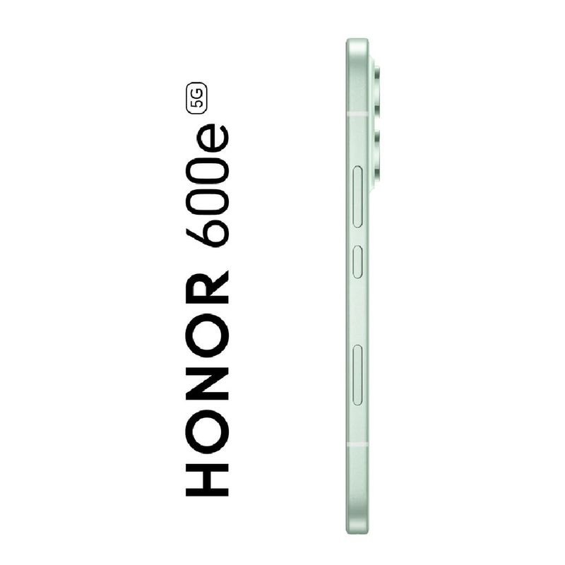 Celular Honor 600E 512GB verde, batería 6520 mAh e IP66 lateral