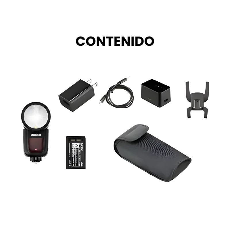 Flash Godox V1 para Sony con cabezal redondo