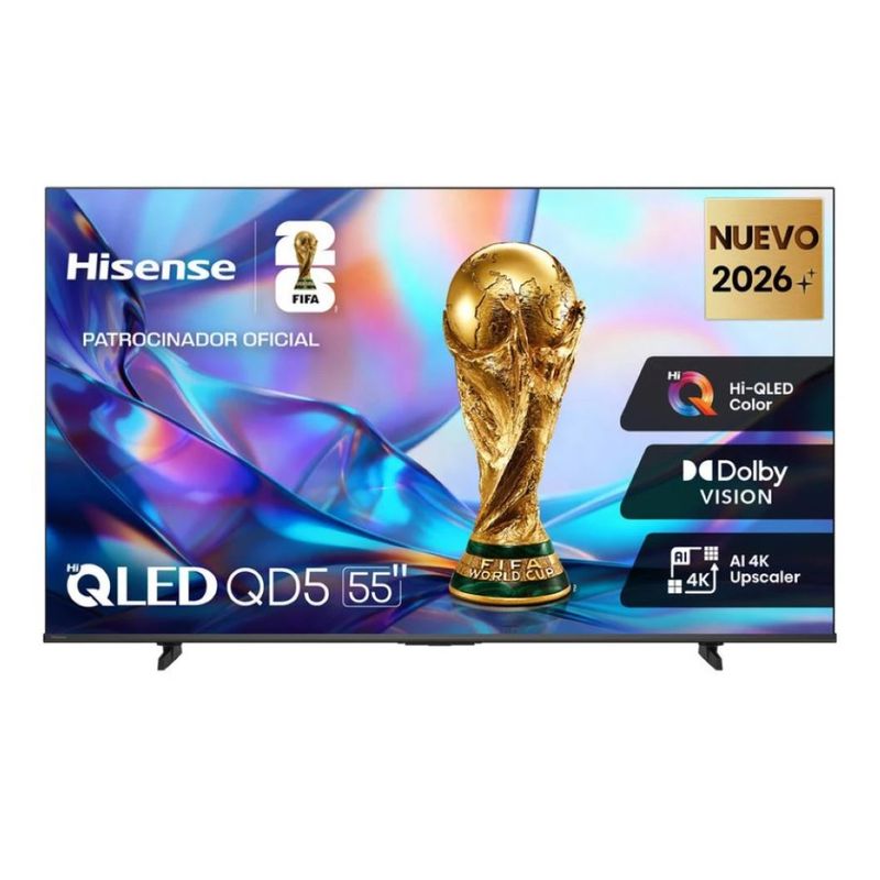 Smart TV Hisense 55 pulgadas 4K UHD QLED 55QD5SV vista frontal