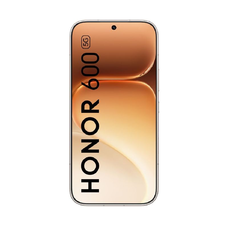 Celular Honor 600E 512GB oro, batería 6520 mAh e IP66 frontal