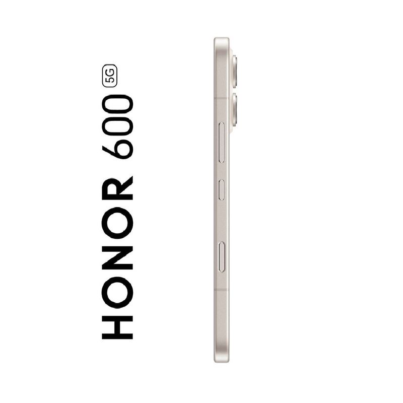 Celular Honor 600E 512GB oro, batería 6520 mAh e IP66 lateral