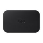 Cargador de pared Samsung USB-C 60W negro, carga rápida dorsal