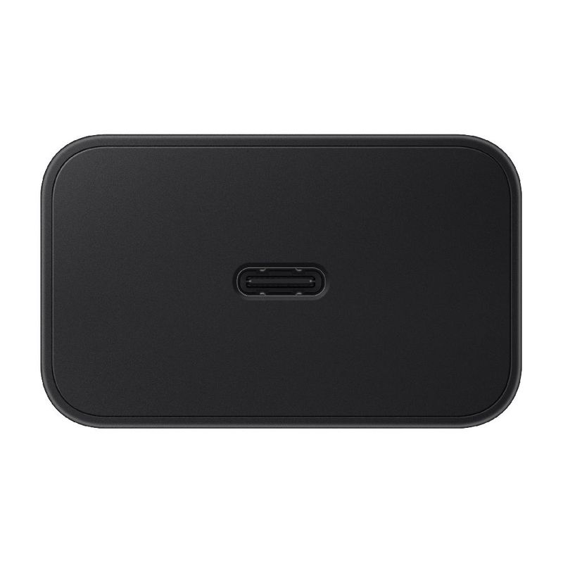Cargador de pared Samsung USB-C 60W negro, carga rápida dorsal