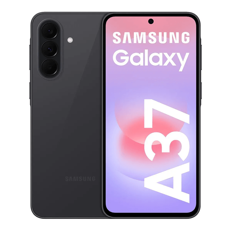 Celular Samsung Galaxy A37 5G 256GB negro, IP68 y 120Hz frontal