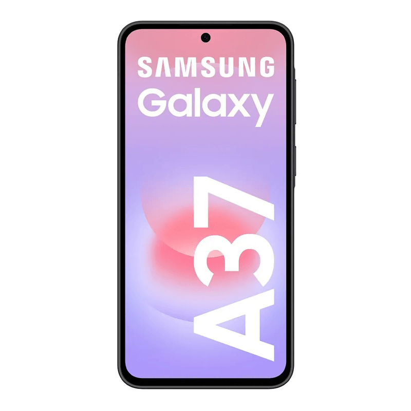 Celular Samsung Galaxy A37 5G 256GB negro, IP68 y 120Hz frontal frontal