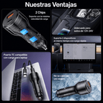 Cargador YESIDO Y65 negro para auto