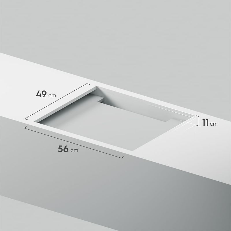 Encimera de inducción Electrolux IE4TW 60cm 4 hornillas frontal espacio