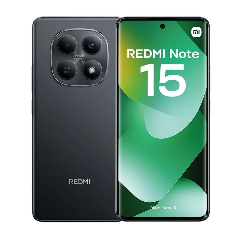 Celular Xiaomi Redmi Note 15 4G 128GB negro, 108MP AMOLED FRONTAL