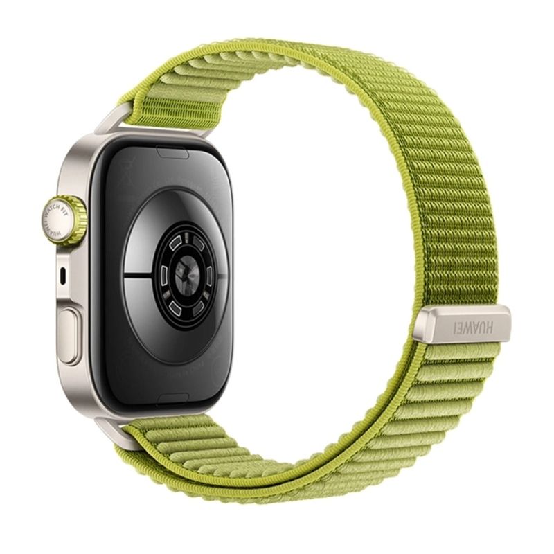 Smartwatch Huawei Watch Fit 4 Pro verde GPS AMOLED 5ATM dorsal oblicuo