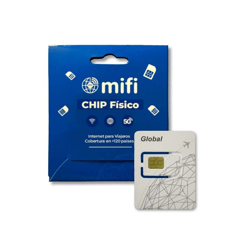Chip físico MIFI USA ilimitado 30 días solo datos SIM 5G frontal