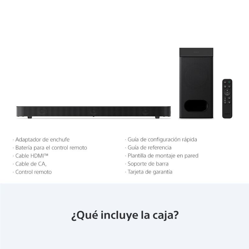 Barra de sonido Sony BRAVIA Theatre Bar 6 HT-B600 negro sonido surround