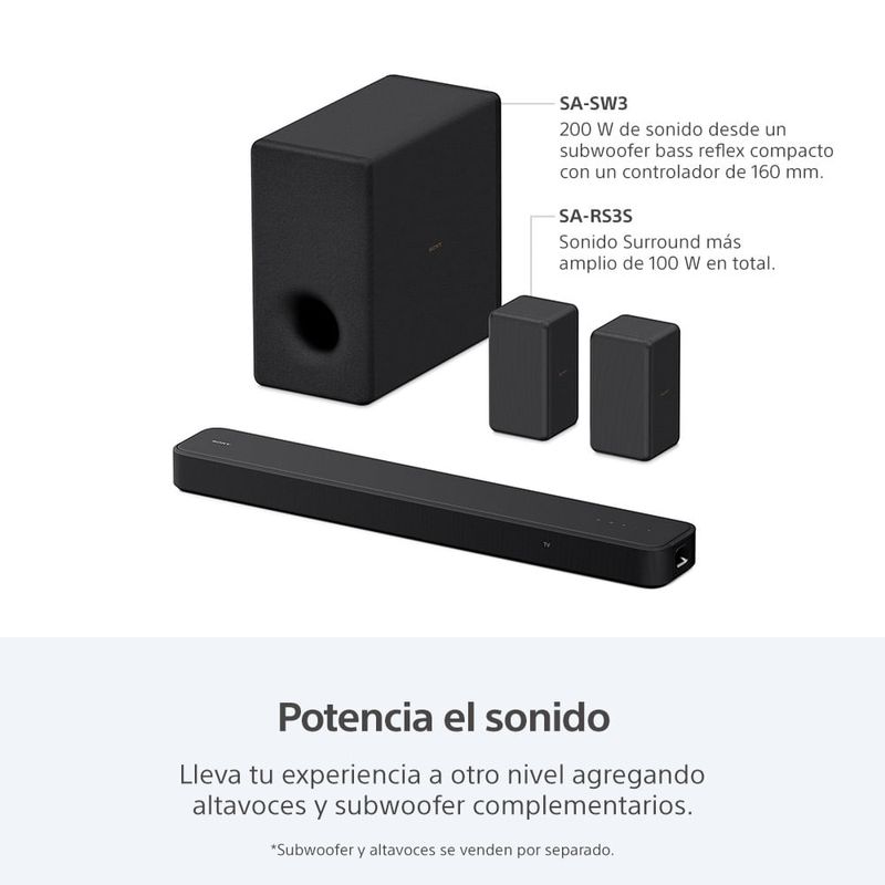 Barra de sonido Sony HT-S2000 negro contenido de caja