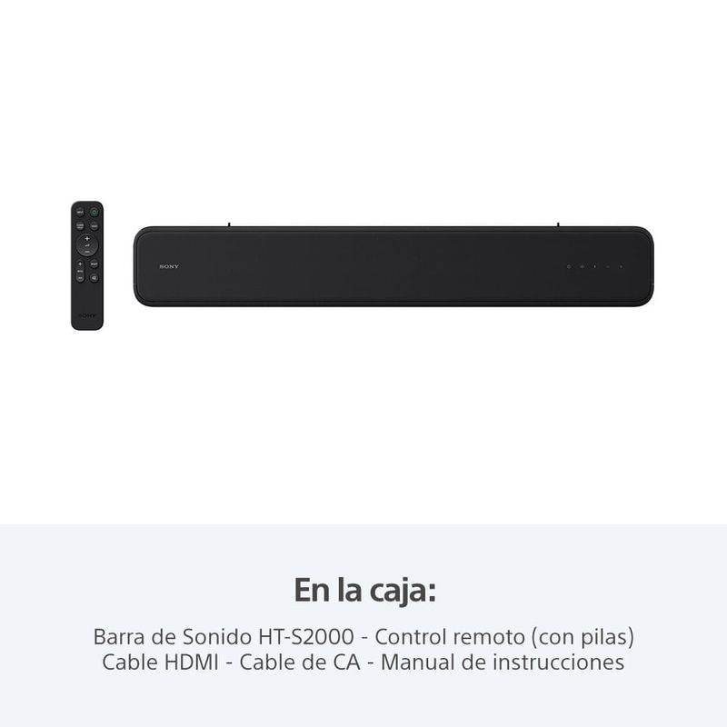 Barra de sonido Sony HT-S2000 negro subwoofer integrado