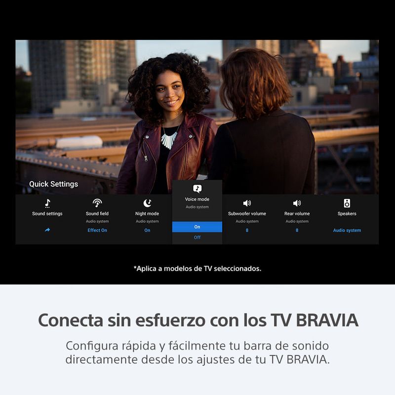 Barra de sonido Sony HT-S2000 negro Bluetooth 5.2