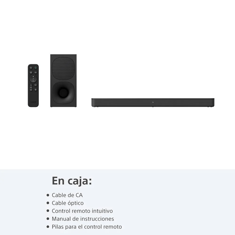 Barra de sonido Sony HT-S400 negro contenido de caja