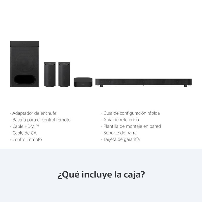 Sistema de teatro Sony BRAVIA Theatre System 6 HT-S60 negro componentes