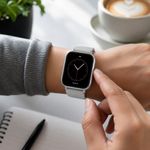 Smartwatch COLMI C8 Max 1.93" plateado llamadas IP68 frontal uso