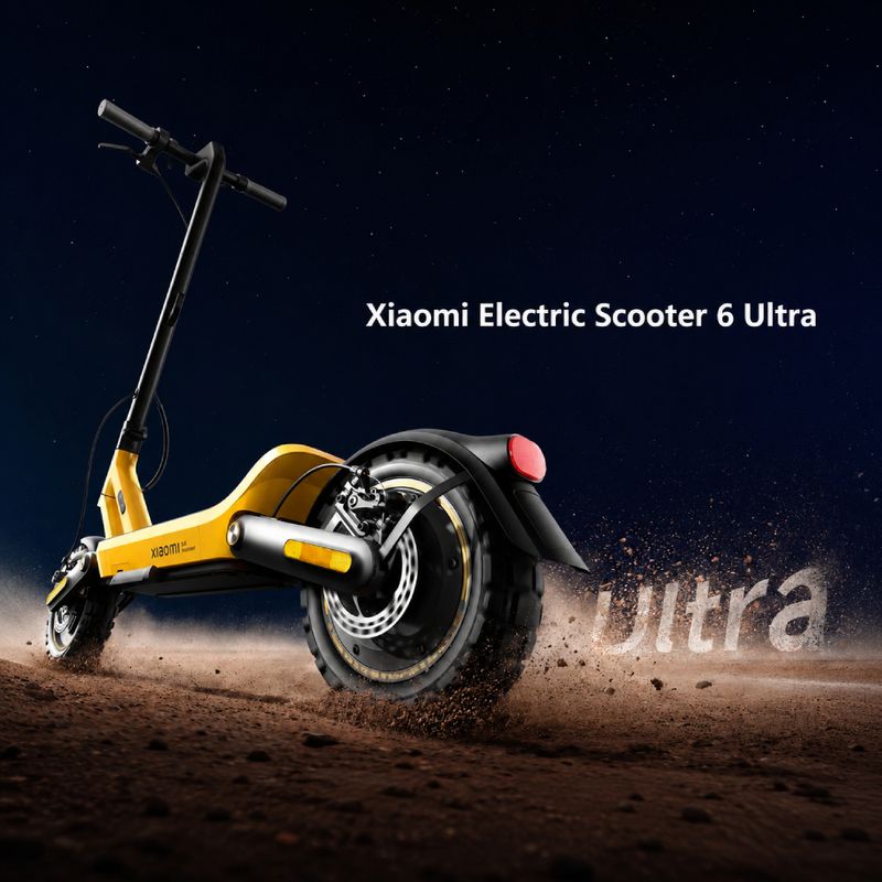 Scooter Xiaomi 6 Ultra autonomía hasta 75 km amarillo especificaciones