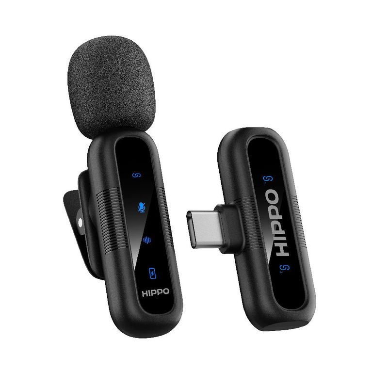 Micrófono inalámbrico Lavalier Hippo M47C USB-C individual diagonal combo
