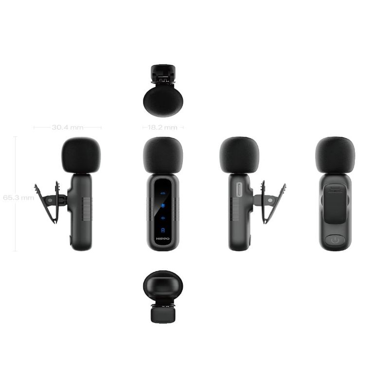 Micrófono inalámbrico Lavalier Hippo M47C dorsal especificaciones
