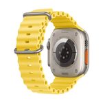 Correa Ocean Ultra OEM para Apple Watch amarilla frontal uso