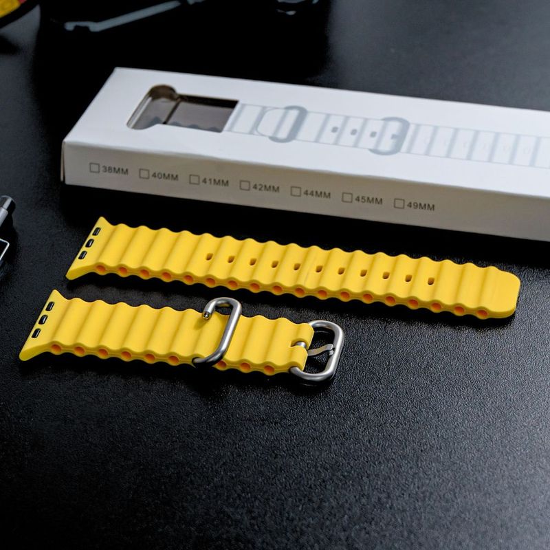 Correa Ocean Ultra OEM para Apple Watch amarilla contenido de caja
