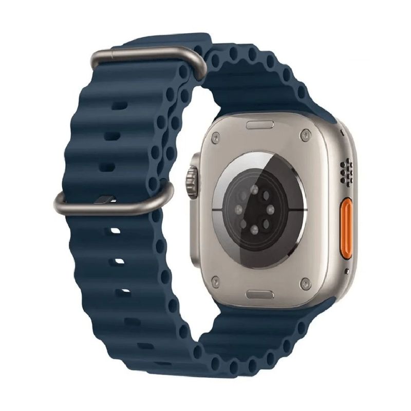 Correa Ocean Ultra OEM para Apple Watch azul de presia con hebilla titanio