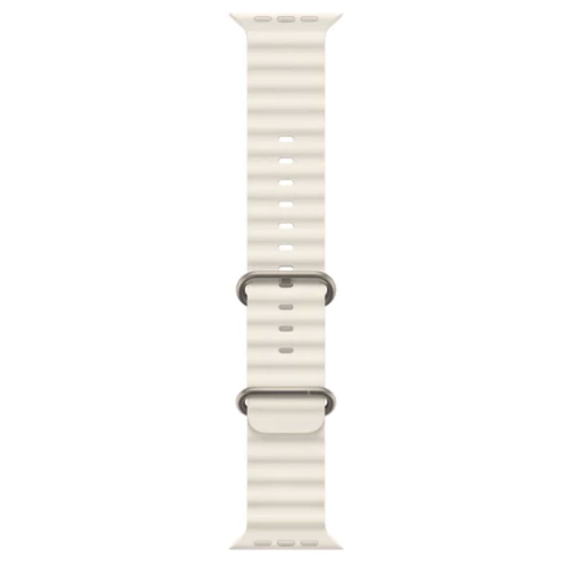 Correa Ocean Ultra OEM para Apple Watch beige con hebilla titanio
