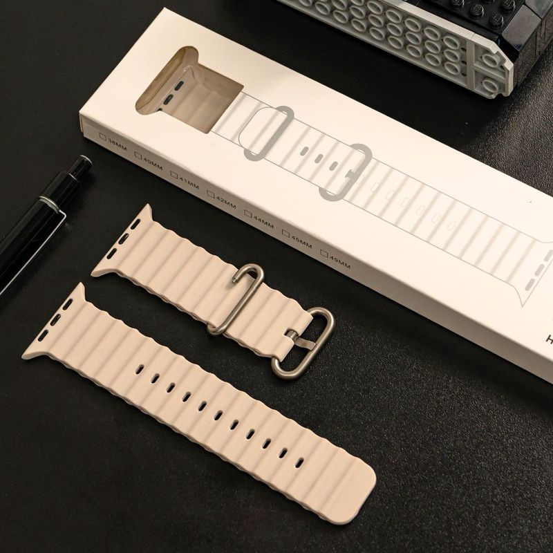 Correa Ocean Ultra OEM para Apple Watch beige contenido de caja