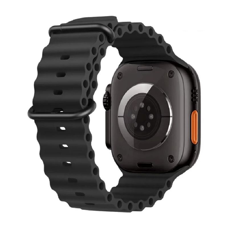 Correa-Ocean-Ultra-OEM-para-Apple-Watch-negra-de-silicona FRONTAL USO