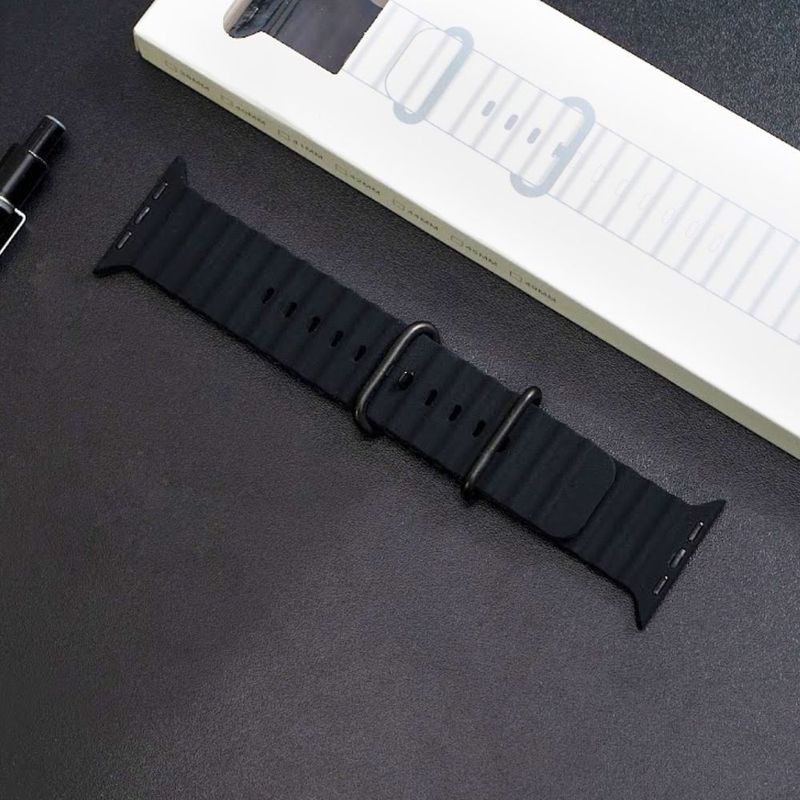 Correa Ocean Ultra OEM para Apple Watch negra longitud 210 mm