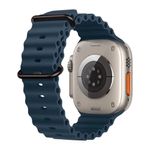 Correa Ocean Ultra Apple Watch azul Prusia hebilla negra frontal