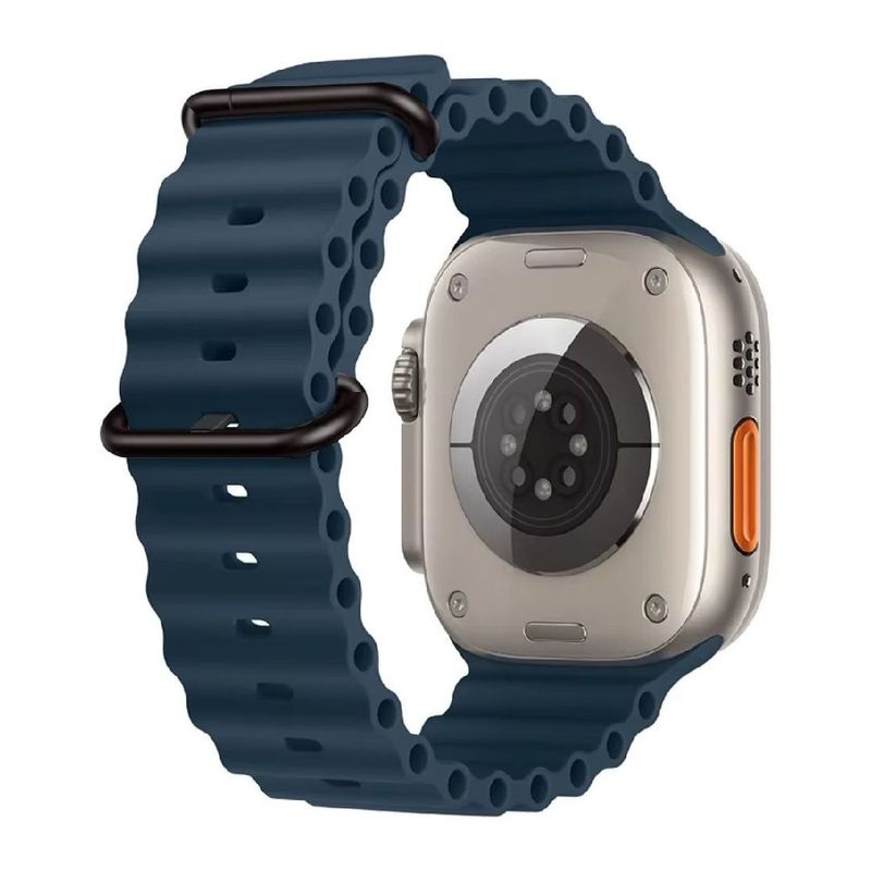 Correa Ocean Ultra Apple Watch azul Prusia hebilla negra frontal