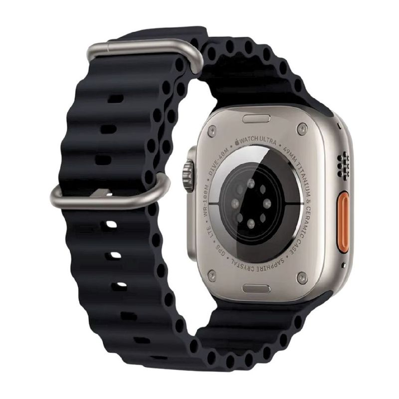 Correa Ocean Ultra OEM Apple Watch titanio negra frontal características FRONTAL