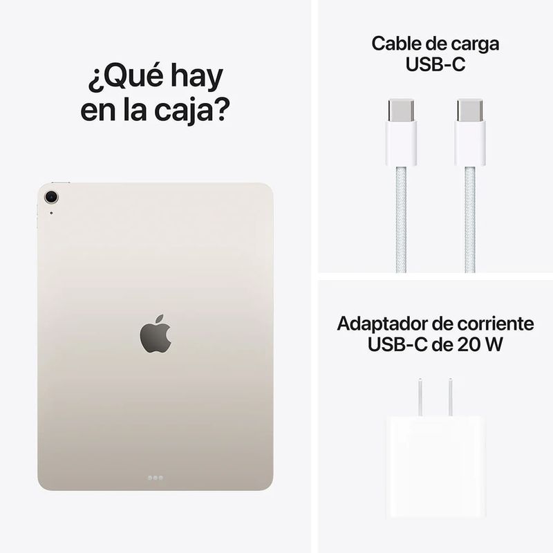 iPad Air 11 pulgadas M4 128GB color starlight con pencil pro