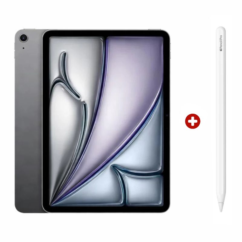 iPad Air 11 pulgadas M4 128GB color Space Gray con Pencil Pro vista frontal