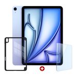 iPad Air 11 pulgadas M4 128GB cámara 12 MP color blue con case y mica vista frontal