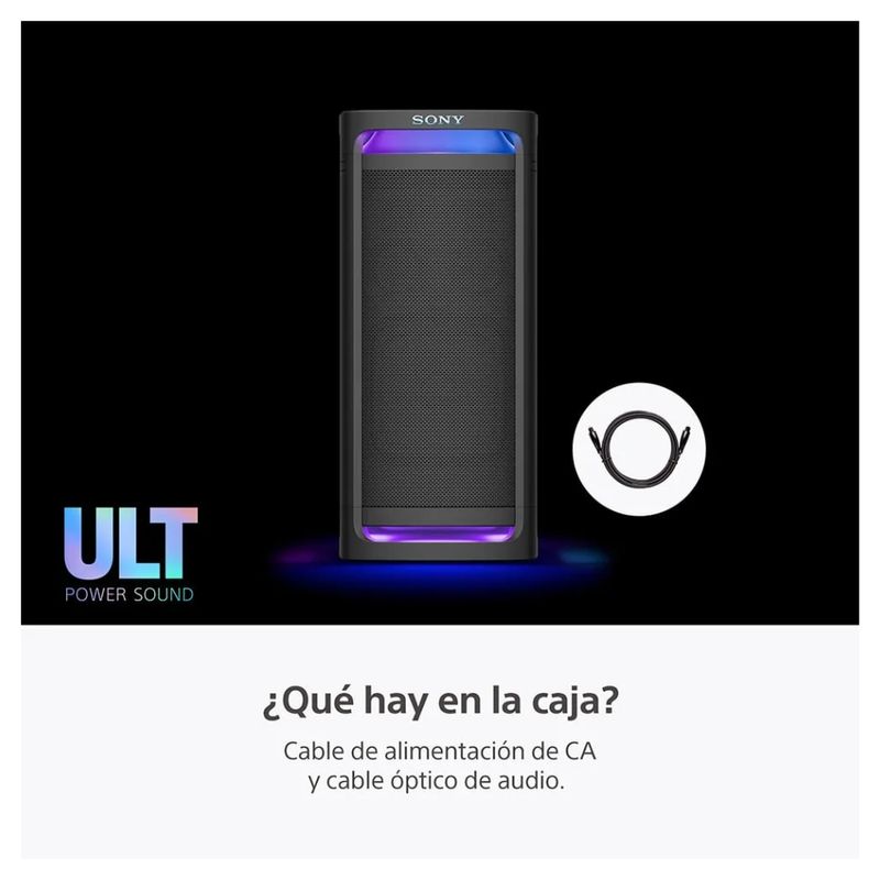 Parlante Sony ULT TOWER 9 negro batería hasta 25 horas